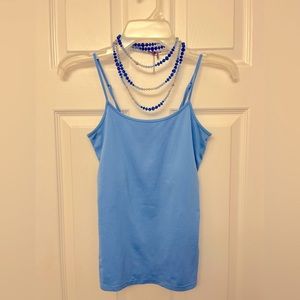 White House Black Market Sky Blue Essential Camisole, Size:  XS